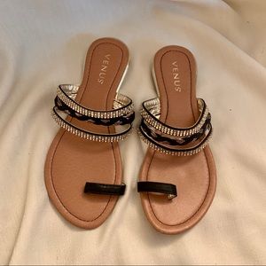 Venus Women’s Sandals Rhinestone Straps Size 10